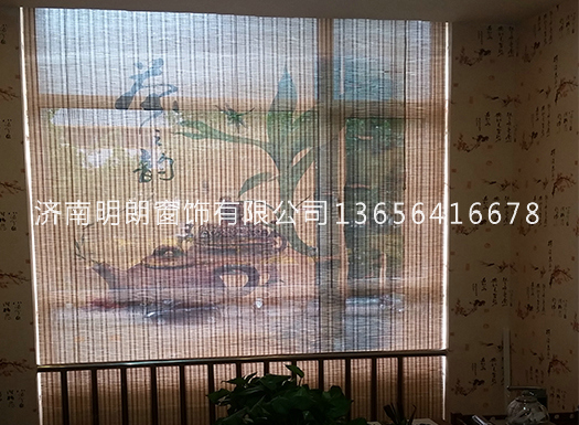  山東噴畫窗簾批發 